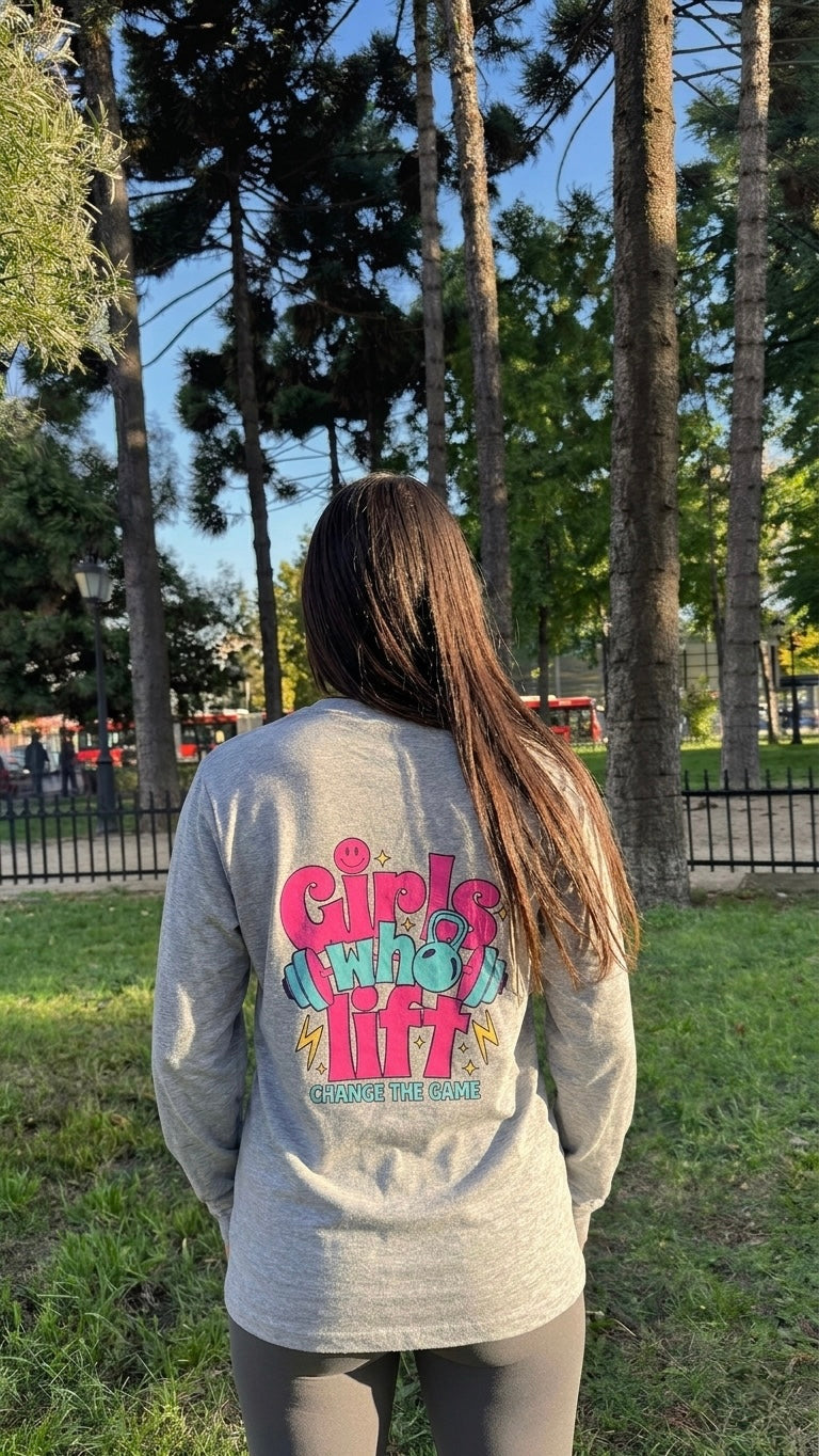 Polera Manga Larga Girls Who Lift Change The Game